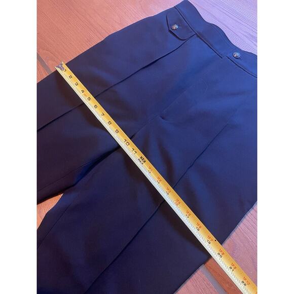 Ralph Lauren Collection Wool Pants Crepe Gabardine Trousers Slim Black Runway 8 - Picture 11 of 14